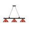 Z-Lite Cordon 3 Light Billiard, Matte Black & Red 2306-3MB-PRD - alternate 3